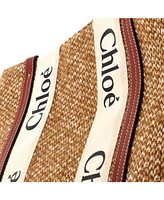 Pre-Owned Chloe Medium Woody Tote Tweed with Canvas