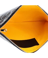Pre-Owned Goyard Mm Senat Zip Pouch Coated Canvas