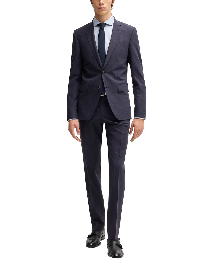 Boss by Hugo Men's Micro Patterned Slim-Fit Suit