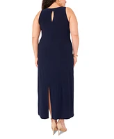 Vince Camuto Plus Sleeveless Keyhole-Back Crewneck Maxi Dress