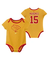 Nike Baby Boys and Girls Patrick Mahomes Kansas City Chiefs Name Number 3-Pack Bodysuit Set