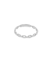 The Lovery Oval Link Ring 14K White Gold