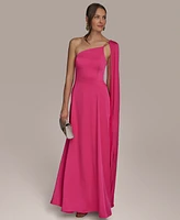 Donna Karan New York Women's Asymmetric-Neck Drape Gown