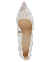 Betsey Johnson Women's Aimey Floral Applique Mesh Pumps