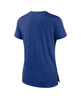 Nike Women's Royal Texas Rangers Pure Pride Boxy Performance Notch Neck T-Shirt