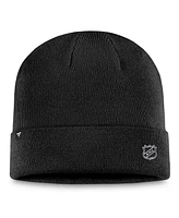 Fanatics Men's Black Pittsburgh Penguins Authentic Pro Cuffed Knit Hat