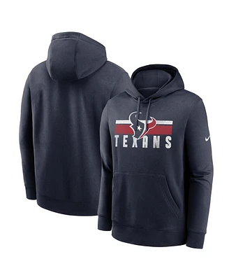 Nike Men's Navy Houston Texans Club Fleece Pullover Hoodie