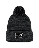 Fanatics Men's Black Philadelphia Flyers Fundamental Cuffed Knit Hat with Pom