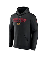 Fanatics Men's Black Chicago Blackhawks Authentic Pro Core Primary Fleece Pullover Hoodie