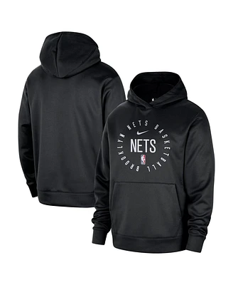 Nike Men's Black Brooklyn Nets 2024/25 Spotlight On-Court Practice Performance Pullover Hoodie