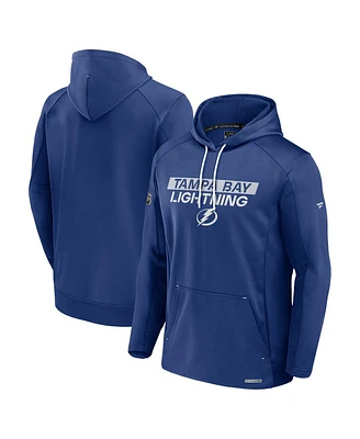 Fanatics Men's Blue Tampa Bay Lightning Authentic Pro Rink Fleece Pullover Hoodie