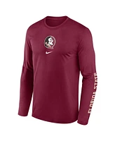 Nike Men's Garnet Florida State Seminoles Primetime Center Lockup Two-Hit Legend Long Sleeve T-Shirt