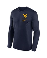 Nike Men's Navy West Virginia Mountaineers Primary Stack Legend Long Sleeve T-Shirt