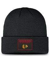 Fanatics Men's Black Chicago Blackhawks Authentic Pro Cuffed Knit Hat