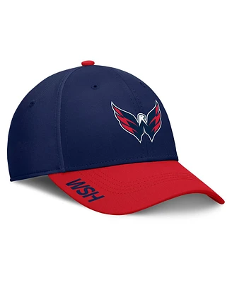 Fanatics Men's Navy/Red Washington Capitals Authentic Pro Rink Flex Hat