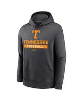 Nike Men's Anthracite Tennessee Volunteers Football Stack Club Fleece Pullover Hoodie