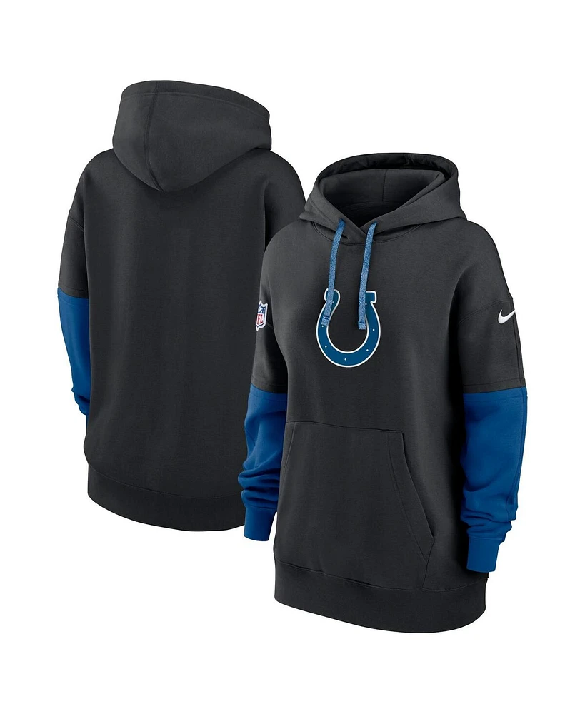 Nike Women's Black Indianapolis Colts 2024 Sideline Essential Fleece Pullover Hoodie