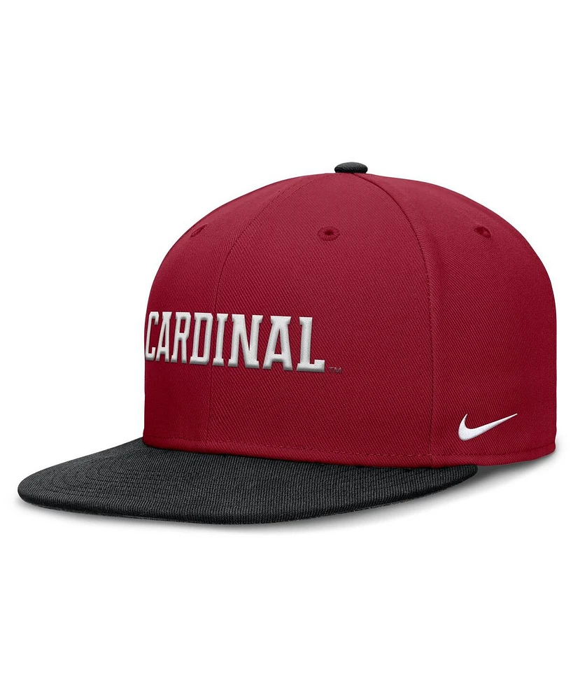 Nike Men's Cardinal/Black Stanford Cardinal Two-Tone Primetime Performance Fitted Hat