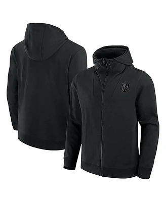 Fanatics Men's Black Vegas Golden Knights Elements Tonal Primary Tri-Blend Full-Zip Hoodie