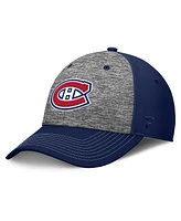 Fanatics Men's Gray/Navy Montreal Canadiens Fundamental Top Shelf 2-Tone Flex Hat