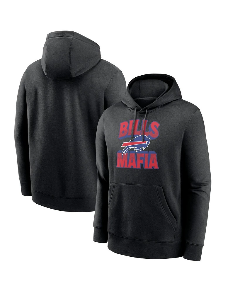 Nike Men's Black Buffalo Bills End Zone Score Club Fleece Pullover Hoodie