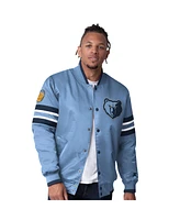 Starter Men's Light Blue Memphis Grizzlies Scout Varsity Satin Full-Snap Jacket