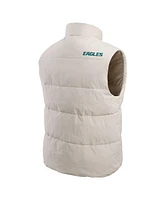 Fanatics Men's Cream Philadelphia Eagles Puffer Full-Snap Vest