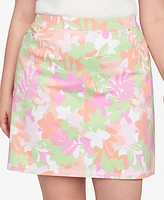 Hearts Of Palm Plus Printed Tech Stretch Pull On Skort