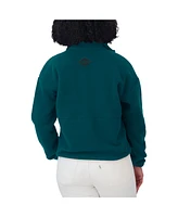 Wear by Erin Andrews Women's Midnight Green Philadelphia Eagles Polar Fleece Half-Zip Jacket