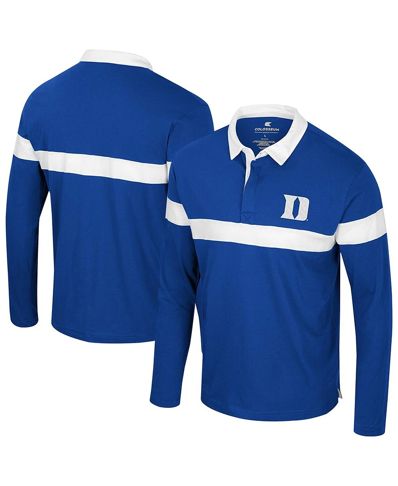 Colosseum Men's Royal Duke Blue Devils Too Cool For School Long Sleeve Polo