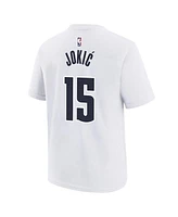 Nike Youth Nikola Jokic White Denver Nuggets 2024/25 City Edition Name Number T-Shirt