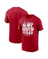 Nike Men's Red Tampa Bay Buccaneers Four-Straight Nfc South Division Champions T-Shirt