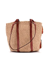 Pre-Owned Chloe Large x Mifuko Tassels Basket Tote Raffia with Leather