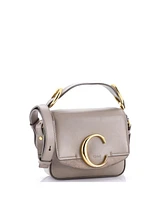 Pre-Owned Chloe Mini C Flap Bag Leather