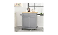 Portable Kitchen Cart with Storage and Rolling Wheels for Easy Mobility