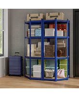 Gymax 2PCS 4-Tier Adjustable Garage Storage Utility Rack Corner Shelving Unit for Warehouse