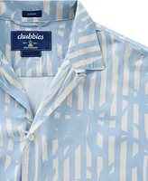 Chubbies Men's The Cool Cabana Sunday Short Sleeve Palm Stripe Camp Shirt