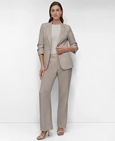 Dkny Women's Basketweave One-Button Ruched-Sleeve Jacket