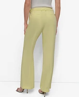 Dkny Women's Pintuck Mid-Rise Flared-Leg Pants