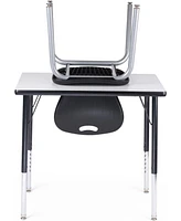 School Student Stack Chair - Ergonomic Molded Seat Shell with Robust Riveted Frame - for Classrooms in Home Learning of Office