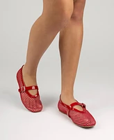 Journee Collection Women's Casha Mesh Mary Jane Flats