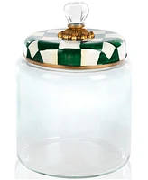 Mackenzie-Childs Emerald Check Large Kitchen Canister