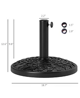 Outsunny 19" Patio Umbrella Base 26 lbs Sd for 1.5"/1.9"