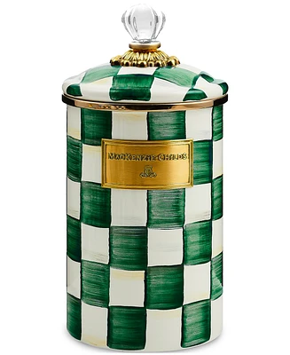 Mackenzie-Childs Emerald Check Large Canister