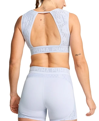 Puma Women's Move Lace Mesh Mid-Impact Sports Bra