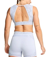 Puma Women's Move Lace Mesh Mid-Impact Sports Bra