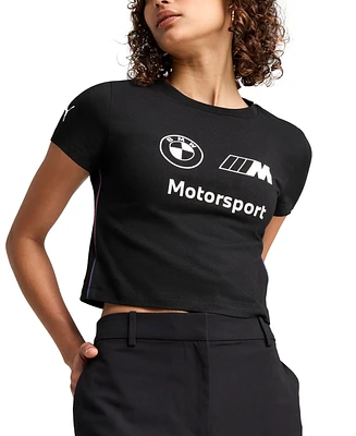 Puma Women's SS25 Bmw M Motorsport Cropped T-Shirt
