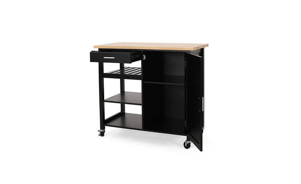 Kitchen Cart Compact Storage Solution with Shelves and Wheels for Easy Mobility