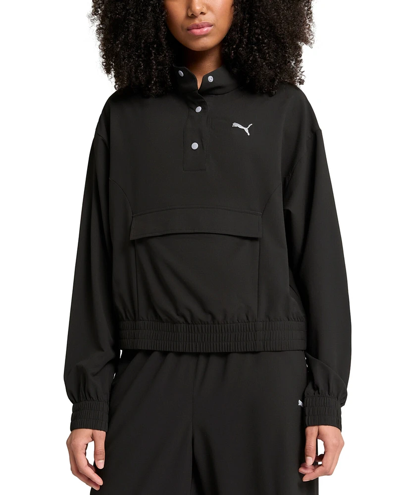 Puma Women's Essential Ripstop Snap-Placket Jacket