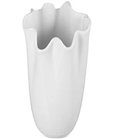 Le Creuset Stoneware Iris Collection Ruffle Vase, 12"H